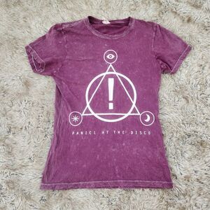 Panic at the‎ Disco Purple Acid Wash Concert Tee Size Medium